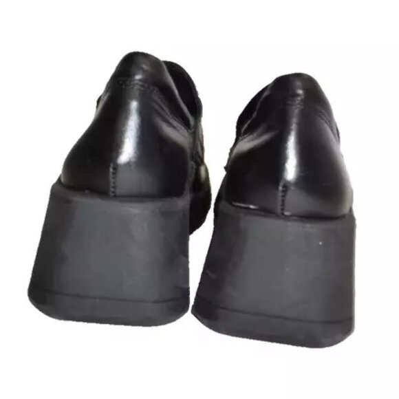 $350 E8 MIISTA BILLIE PLATFORM SQUARE TOE LEATHER LOAFER BLACK 40 (2) (DB20) - Picture 5 of 8